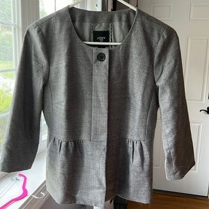 Jcrew factory peplum suiting jacket
